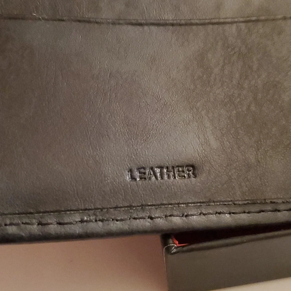 New mens black Tommy Hilfiger genuine leather wallet